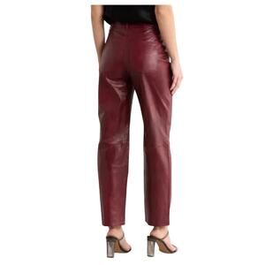 Marc Fisher New York Faux Leather Pants Burgundy size 14